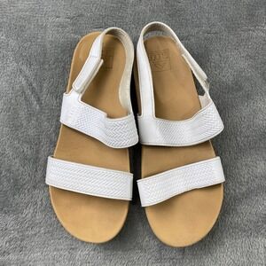 Reef Vista Sandals Water Youth Girls Size 4 White EVA Upper Adjustable Straps‎